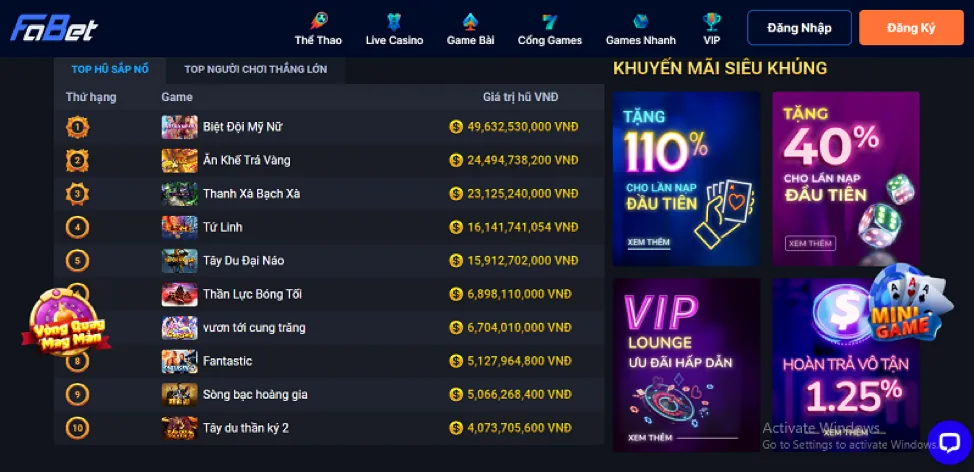 Đa dạng trò chơi tin88 nổ hũ